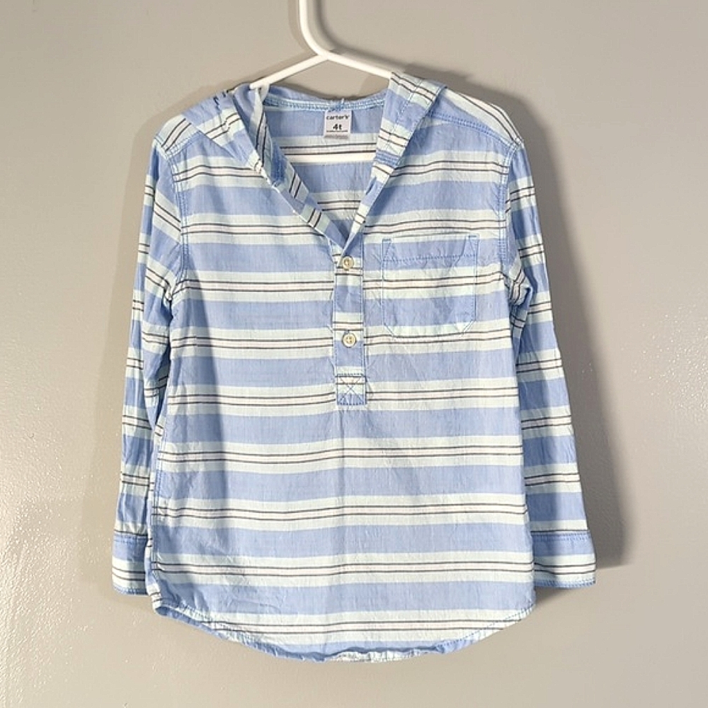 Carter's striped hooded lightweight pullover, 4T